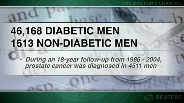 Diabetes linked to reduced prostate cancer risk Thumbnail