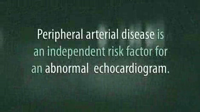 Does Symptomatic Peripheral Arterial Disease Predict An Abnormal Echocardiogram? Thumbnail