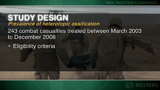 Risk of heterotopic ossification increased with war injuries Thumbnail