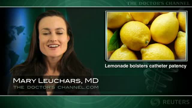 Increased fluids plus lemon juice may prevent urinary catheter blockage Thumbnail