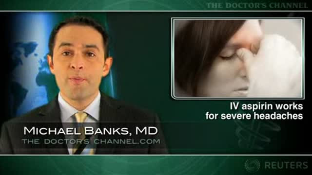 IV aspirin safe, moderately effective for severe headache Thumbnail