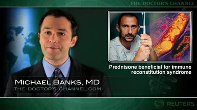 Prednisone reduces complications of immune reconstitution syndrome Thumbnail