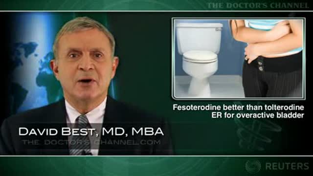 Fesoterodine better than extended-release tolterodine for overactive bladder Thumbnail