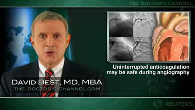 Uninterrupted anticoagulation may be safe during coronary angiography Thumbnail