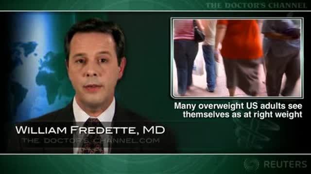 Many overweight US adults see themselves as being at right weight Thumbnail