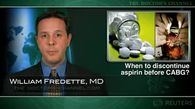 Optimal timing of aspirin discontinuation before CABG unclear Thumbnail