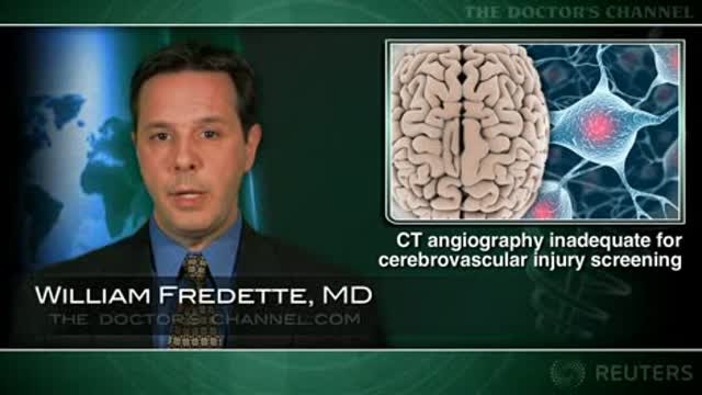 CT angiography not adequate for cerebrovascular injury screening Thumbnail