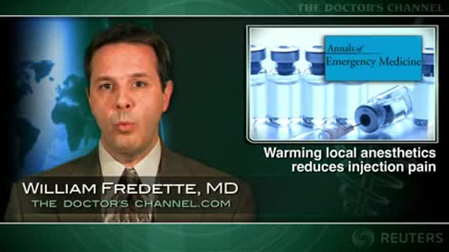 Warming local anesthetics reduces injection pain Thumbnail