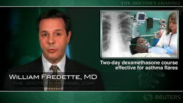 Two-day course of dexamethasone effective for asthma flares Thumbnail