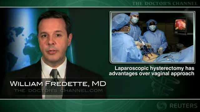 Laparoscopic hysterectomy has advantages over vaginal approach Thumbnail