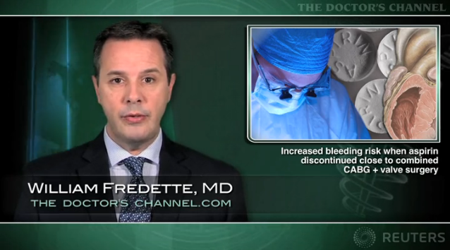 Increased risk of bleeding complications when aspirin discontinued close to combined bypass and valve surgery Thumbnail