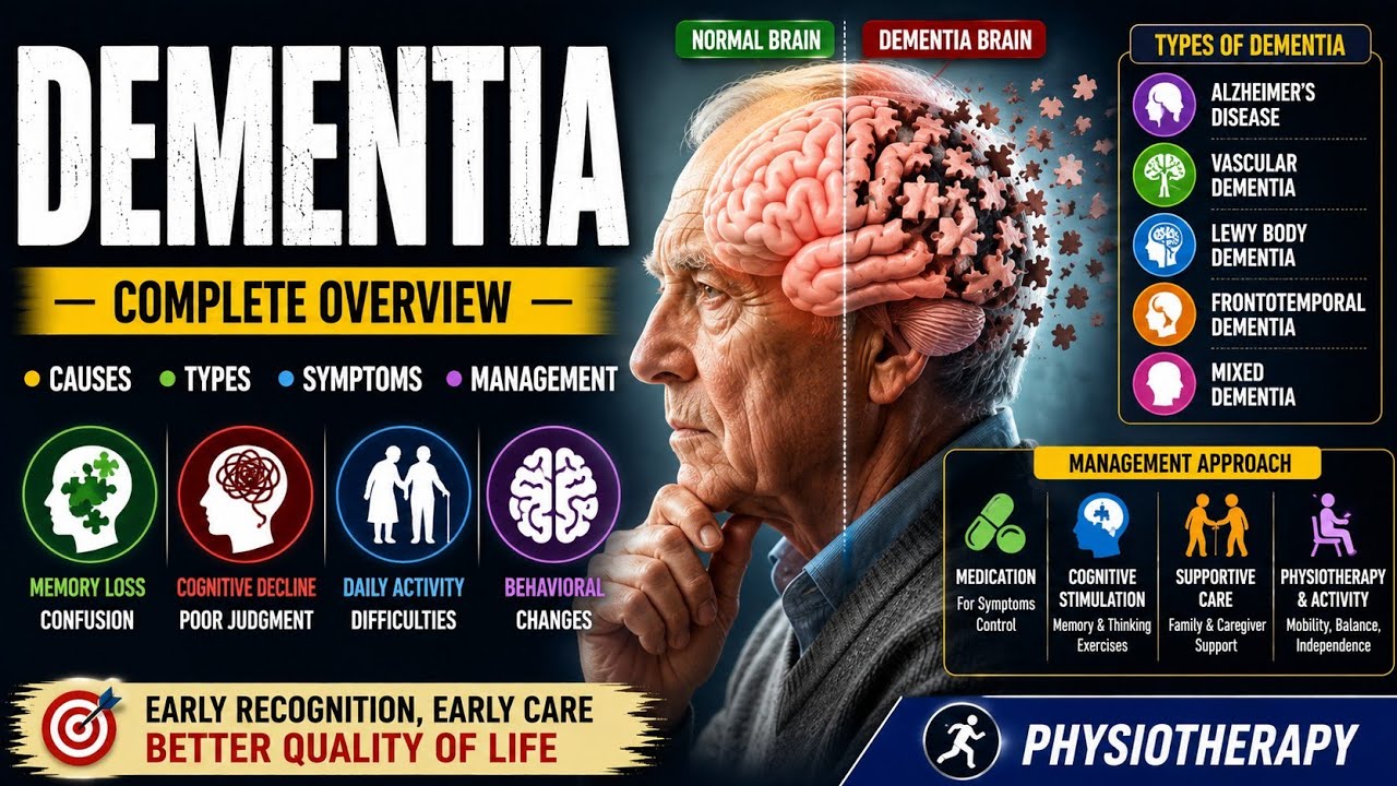 DEMENTIA | TYPES | CLINICAL FEATURES | DIAGNOSS | MANAGEMENT Thumbnail